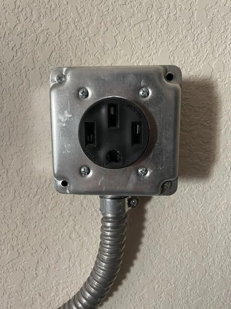 NEMA 14-50 outlet installed for Electrical Panel Upgrade in Reedurban